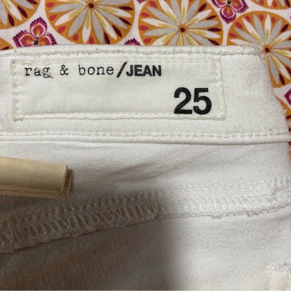 Rag & Bone White Skinny Distressed Jeans - Picture 6 of 16